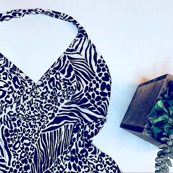 MERONA Animal Print Halter Swim Top - Picture 5 of 8